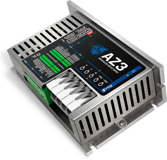 AZ3 - Compact and flexible servo drive for AC & DC brushless motors, 60V - 30A with CANopen, Modbus, Analog inputs