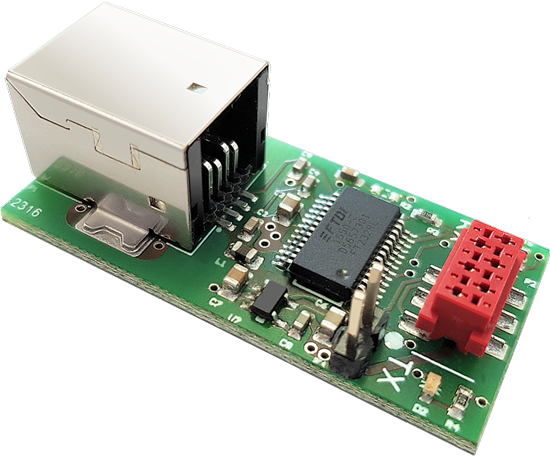 AZ Converter manages communication between TEM Drive motor drives and the PC software interface using USB connection