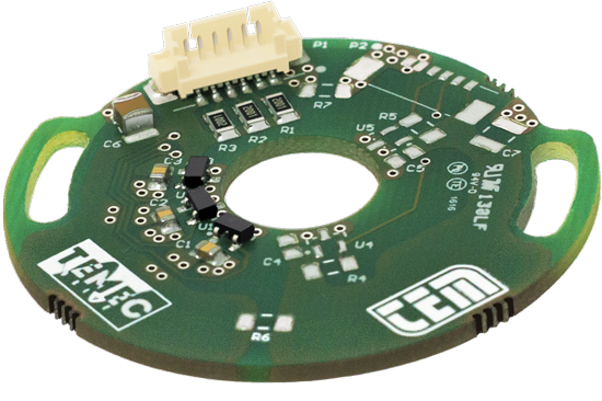 Hall Encoder for brushless DC motors: 5-12V DC, 120° signals, CHA-CHB signals for retrofitting, open collector outputs
